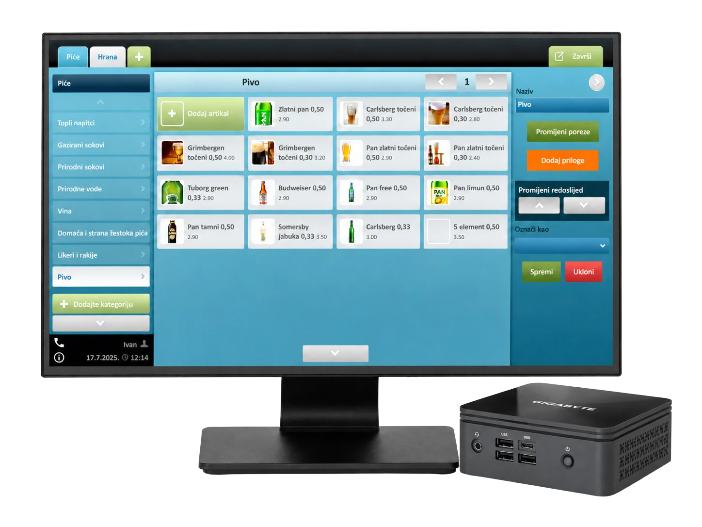 mojaKasa Start s monitorom mojaKasa Touch 22